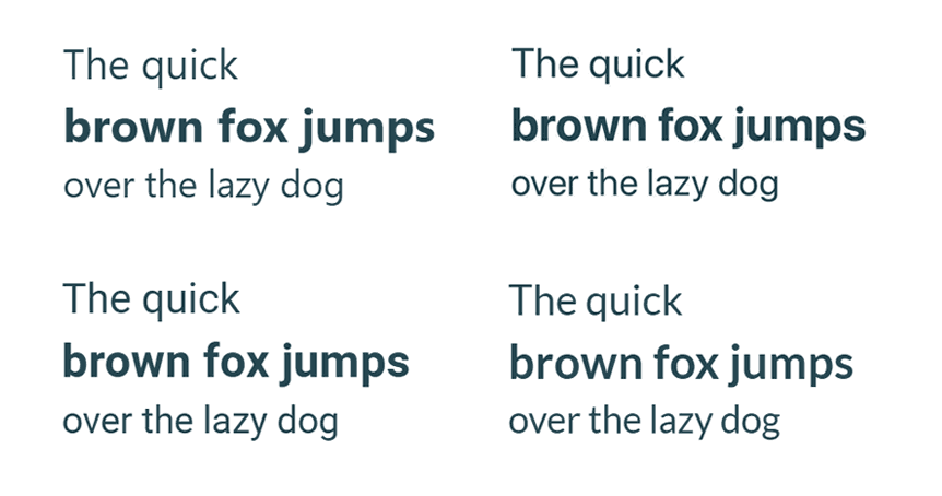 System typefaces on the most popular platforms plus Lato